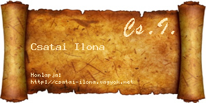 Csatai Ilona névjegykártya