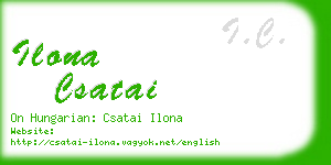 ilona csatai business card